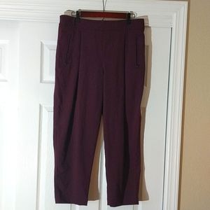 Maroon pants w/ slight tapering
